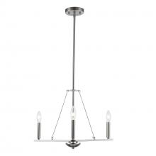 Trans Globe 11643 BN - 3LT CHANDELIER-THIN SPIRAL-BN